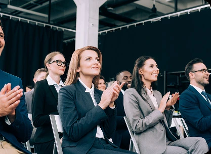 Audience applauding during a My MAA Markets presentation